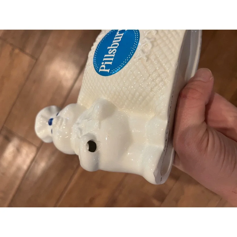 Pillsbury Doughboy Spoon Rest Ceramic Flour Sack Kitchen‎ Decor Cute
